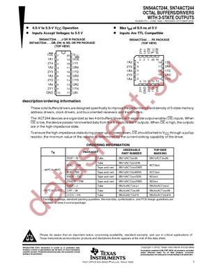 SN74ACT244DWR datasheet  